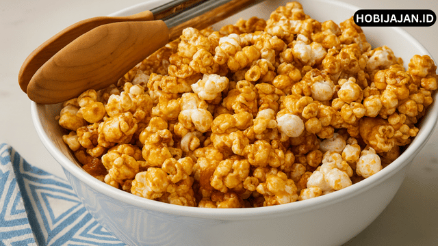 Popcorn Caramel Crunchy, Camilan Renyah Manis yang Bikin Ketagihan